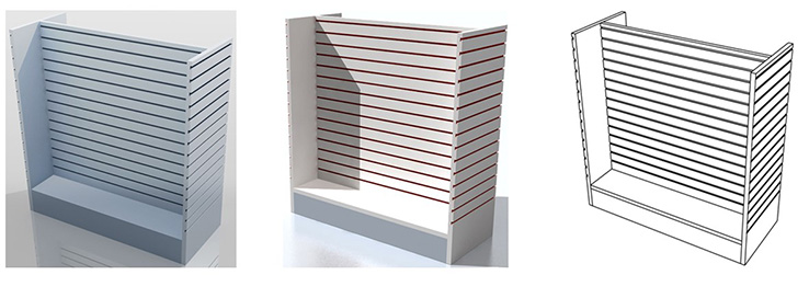 Slatwall Gondola free standing