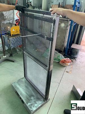 single side display rack from solid