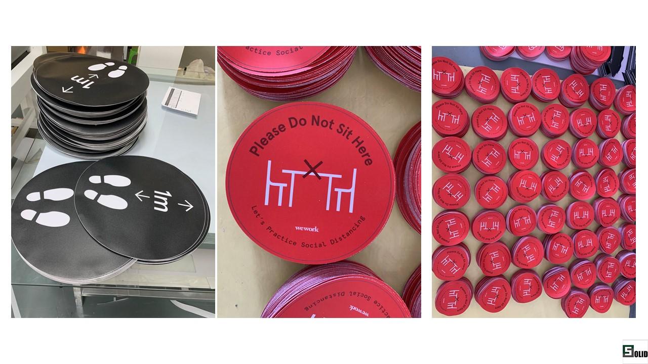 social distance sticker