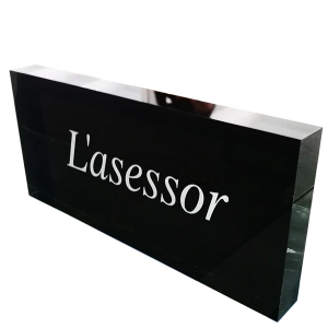bloc acrylique avec logo en cristal
