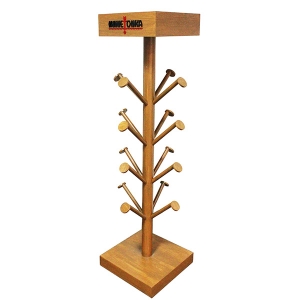 présentoir à chapeaux en bois
